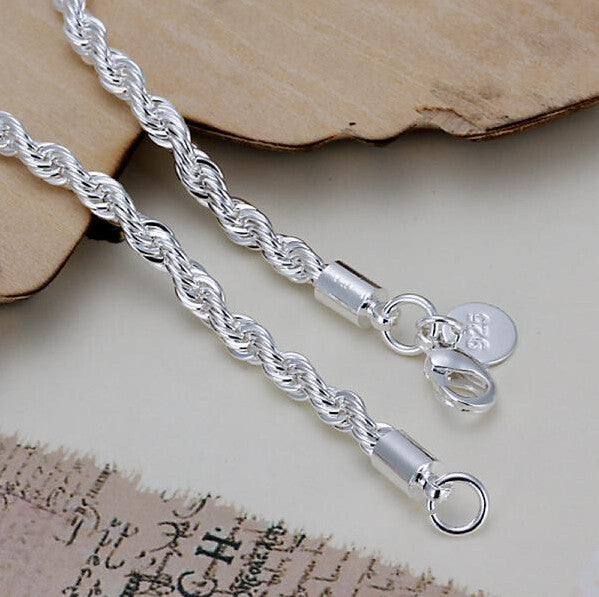 Silver spiral outlet chain