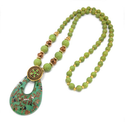 A long, lovely murano glass necklace with beads, available in lots of of lovely colours!