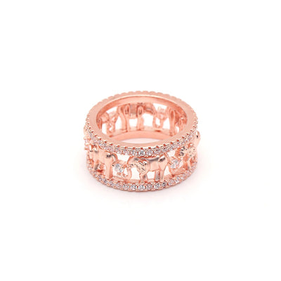 The Lucky Elephant Ring - A chunky, elephant themed ring studded with lovely crystals.