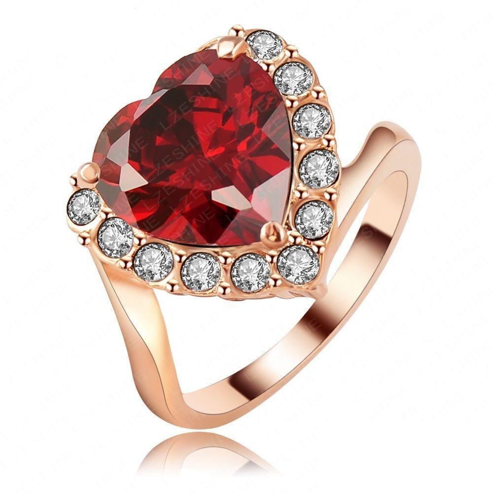 Be Mine Cocktail Ring - A statement ring with a large red crystal.