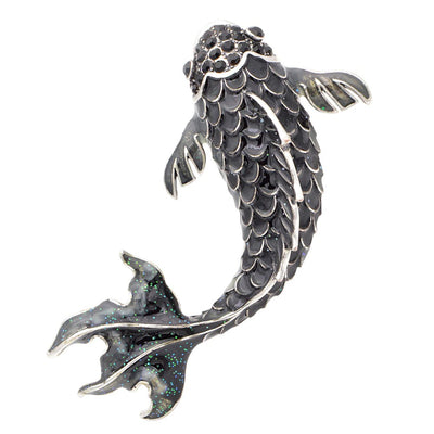 Cute Critters Brooch - An adorable koi fish brooch available in black, green, or red!