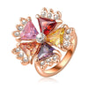 Multi-Stone Blossom Cocktail Ring - A large multi-coloured statement ring.