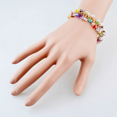 Beaded Crystal Bracelet - A cute bracelet made of natural crystals and beads.