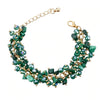 Beaded Crystal Bracelet - A cute bracelet made of natural malachite crystals and beads.