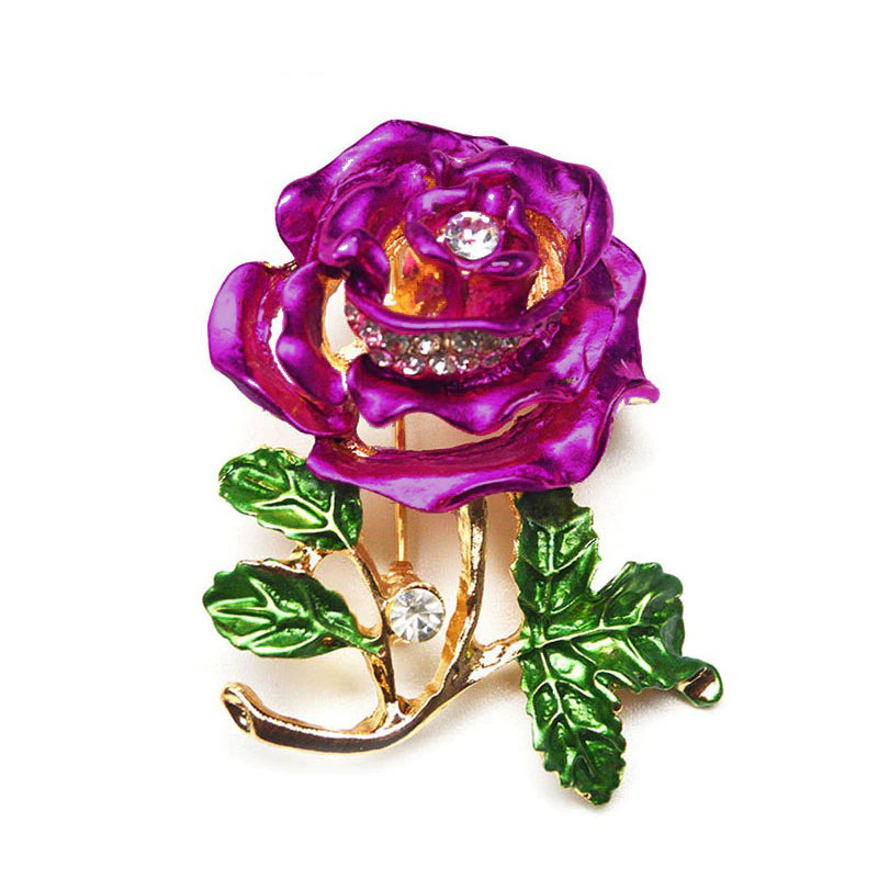 The Florist's Brooch - Peonie - A lovely dark pink floral brooch. 