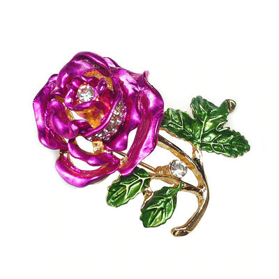 The Florist's Brooch - Peonie - A lovely dark pink floral brooch.