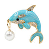 Cute Critters Brooch - Dolphin - An adorable dolphin playing with a ball.