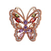 Bijoux Psykhe Brooch - A beautiful rose gold butterfly brooch with Swarovski crystals.