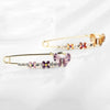 Scarf pins in assorted butterfly designs, gold colour with zircon crystals and colourful enamel.