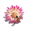 The Bumblebloom Brooch - A cute tiny bee perched on a daisy.