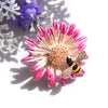 The Bumblebloom Brooch - A cute tiny bee perched on a daisy.