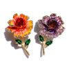 The Florist's Brooch - Primrose - A lovely flower brooch available in purple, orange, or blue-green.