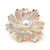 The Delphine Brooch - A lovely oyster flower brooch available in eight stunning colour combinations.