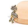 Cute Critters Brooch - Plush Zebra - An adorable little plushie-style zebra pin, available in gold or silver.