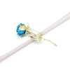 The Florist's Brooch - Long-Stem Rose I - A lovely large rose brooch available in pink, blue, red, or yellow.
