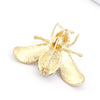 Queen Bee Brooch - A lovely rhinestone brooch shaped like a honeybee, and adorned with a large pearl. Available in gold or silver, with white or gold coloured pearls.