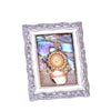 Abstract Brooch - Framed Fantasy - A large brooch that looks like a framed painting of a sunflower in a vase against an abstract background, made of zinc alloy and abalone shell.