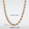 Damodice Spiral Chain Necklace - A beautiful rose gold spiral chain necklace made out of twisted strands of gold.