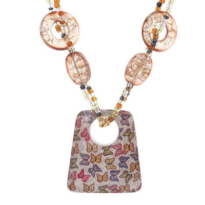 Beaded Beauty Necklaces - An assortment of large Murano glass statement necklaces in a variety of colours and patterns.