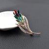 Abstract Brooch - Grain I - A delightful vibrant colourful brooch with rainbow crystals.