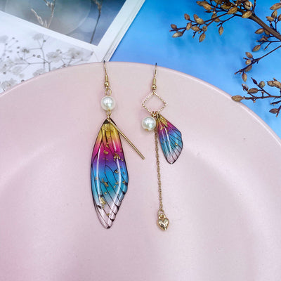 Aisling Fairy Wing Earrings - Lovely resin earrings that look like cute fairy wings in an assortment of different colours.