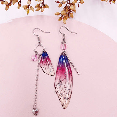 Aisling Fairy Wing Earrings - Lovely resin earrings that look like cute fairy wings in an assortment of different colours.