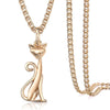 Annmarie Necklace - A lovely rose gold pendant and chain featuring a stylised elongated cat figure.