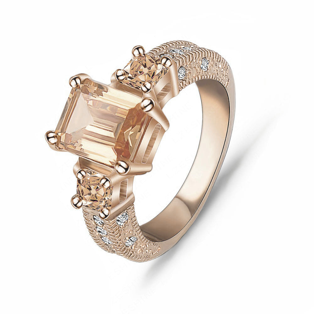 Autumn Harvest Ring - A beautiful citrine coloured ring with Swarovski crystals. 