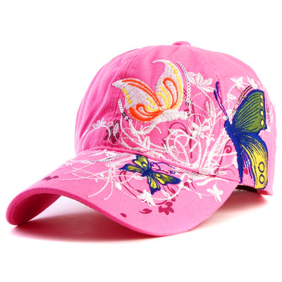 Butterfly Keeper Baseball Cap - An adorable adult baseball cap with a cute butterfly print, available in seven colours.