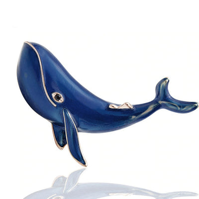 Cute Critters Brooch - Blue Whale - A lovely enamel brooch shaped like a blue whale.