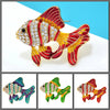 Cute Critters Brooch - Fantail Goldfish - An elegant, double-finned goldfish brooch made of vibrant, colourful enamel and delicate crystals.