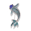 Cute Critters Brooch - Koi II - A large enamel brooch shaped like a koi carp, encrusted with shimmering crystals.