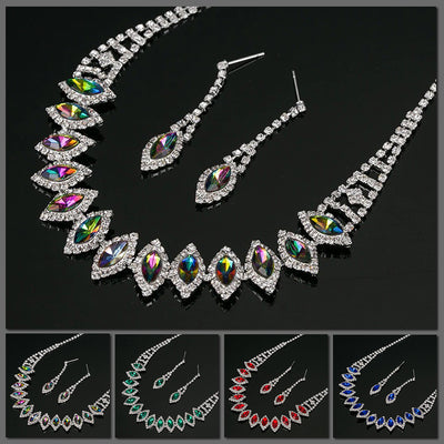 Daniella Luxury Crystal Set - A glamourous and elegant set of crystal jewellery containing a matching set of necklace and earrings.