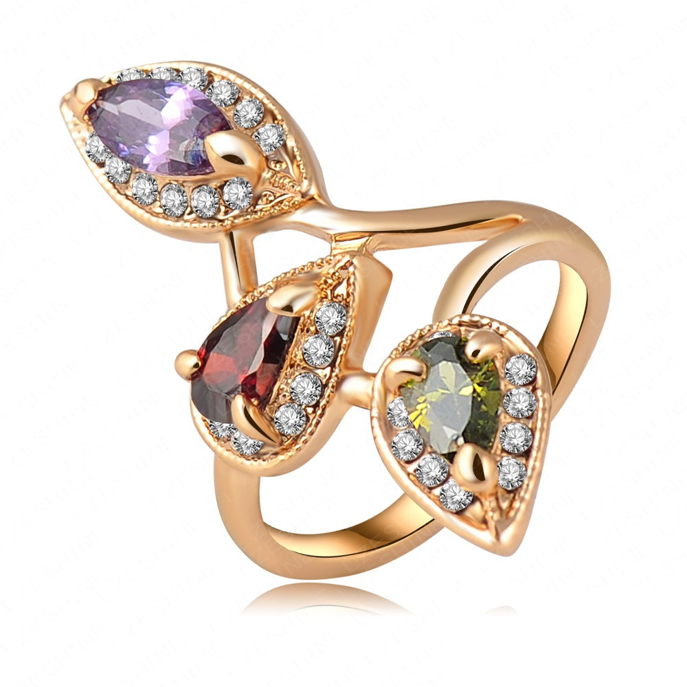 The Dryad's Ring - A lovely nature-themed ring with colourful stones. 