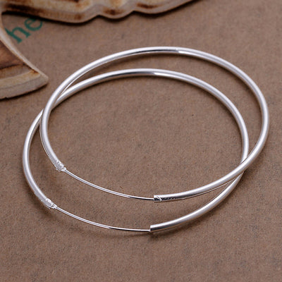 Essentials 925 Sterling Silver Hoop Earrings - Beautiful sterling silver hoop earrings, available in your choice of sizes.  Available in:  10mm, 15mm, 20mm, 30mm, 40mm, 50mm, and 70mm. Snag a shiny silver bargain!