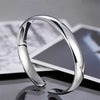Essentials 925 Sterling Silver Plated Cuff Bangle - A very simple plain silver cuff bangle, which can be adjusted to fit the wearer's wrist.