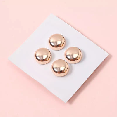 Essentials Magnetic Scarf Pins - A tiny, round magnetic brooch designed to hold together fabric without damaging it, available in gold, silver, black, or rose.
