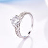 The Eternal Classic Pave Ring - A simple, lovely imitation diamond promise ring with smaller stones on either side.