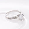 The Eternal Classic Pave Ring - A simple, lovely imitation diamond promise ring with smaller stones on either side.