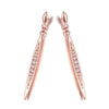 The Marquise's Drop Earrings - Long, delicate gold and platinum earrings with crystals.