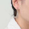 The Marquise's Drop Earrings - Long, delicate gold and platinum earrings with crystals.