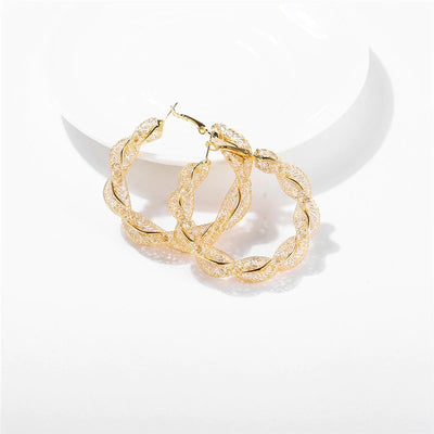 The Nefertiti Earrings - Stunning gold-coloured crystalline hoops, absolutely beautiful!
