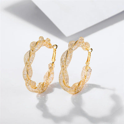 The Nefertiti Earrings - Stunning gold-coloured crystalline hoops, absolutely beautiful!