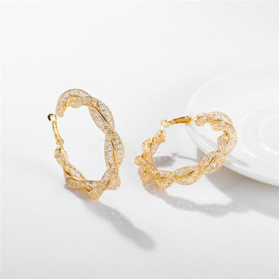 The Nefertiti Earrings - Stunning gold-coloured crystalline hoops, absolutely beautiful!