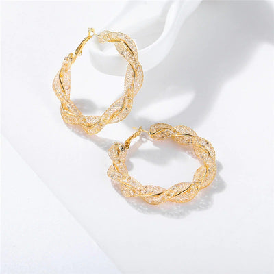 The Nefertiti Earrings - Stunning gold-coloured crystalline hoops, absolutely beautiful!