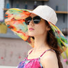 Pretty Painter Reversible Sunhat - A beautiful large brimmed hat that looks like it has been painted with watercolour paints.