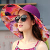 Pretty Painter Reversible Sunhat - A beautiful large brimmed hat that looks like it has been painted with watercolour paints.