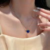 Retro Revival Moody Blue Thermochromic Necklace - A small heart-shaped pendant that changes colour depending on the temperature of the wearer's body.
