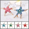 Summer Starfish Brooch - A large crystal-encrusted brooch designed to look like a colourful starfish, available in four different colours.