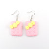 Teenytopia Colourful Cookie Earrings - Brightly-coloured polymer clay earrings made to resemble stylised cookies or crackers.